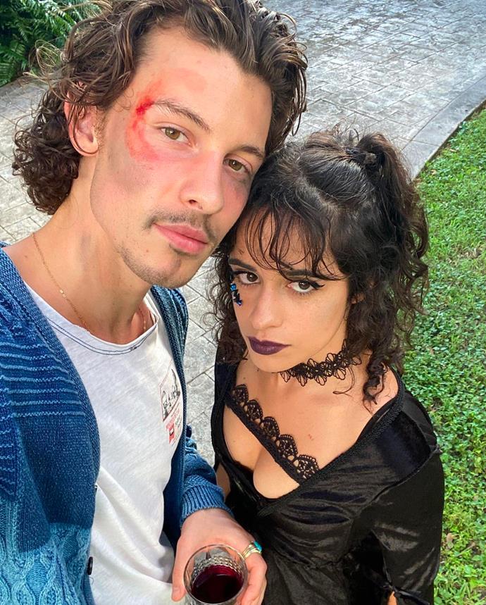 Shawn Mendes and Camila Cabello as Chris Downs and Nancy from *The Craft*.