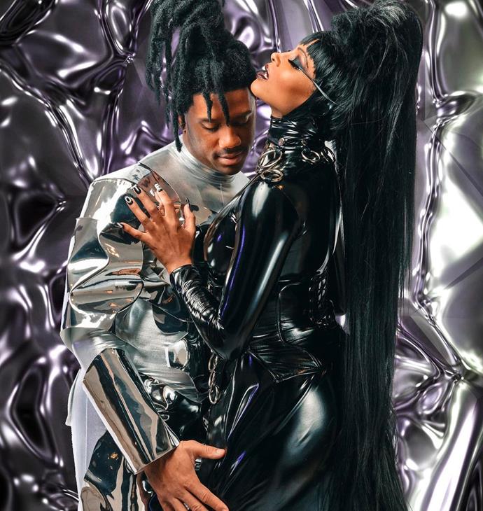 Ciara and Russell Wilson as Busta Rhymes and Janet Jackson from their 1998 song "What's It Gonna Be?!".