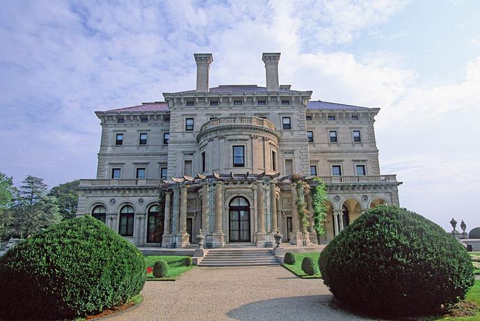 A mansion owned by the Vanderbilts, one of the real-life Gilded Age families, in Newport, Rhode Island.