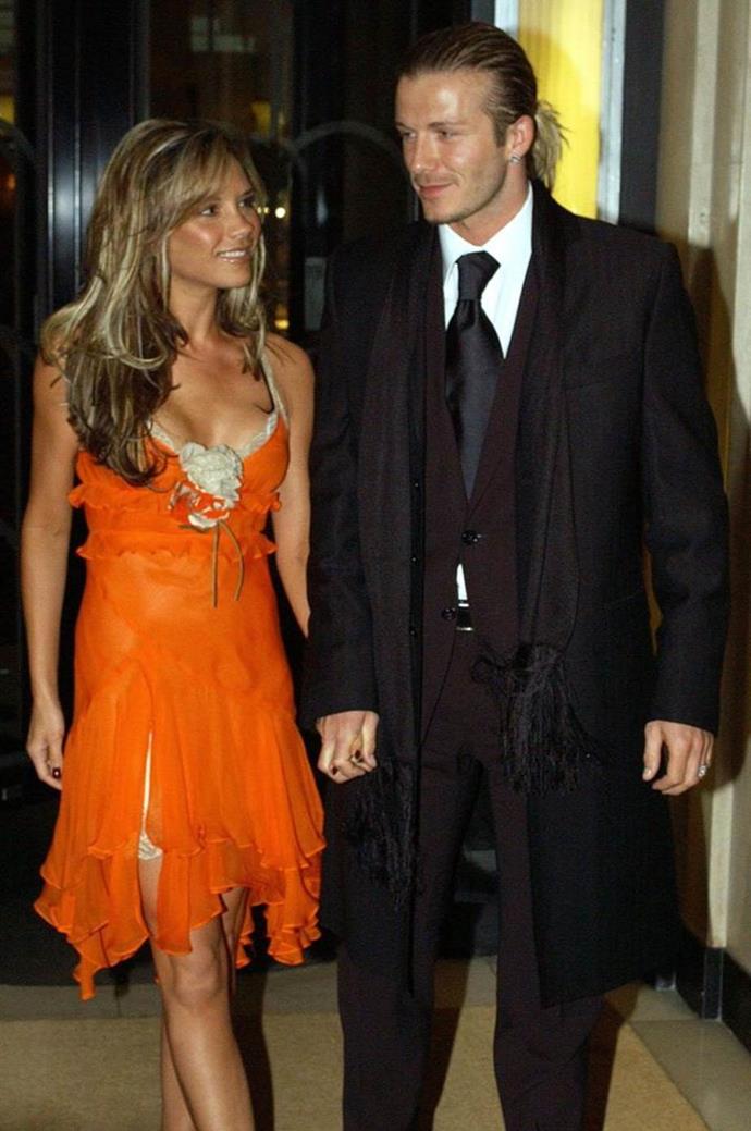 Victoria and David Beckham in 2004.