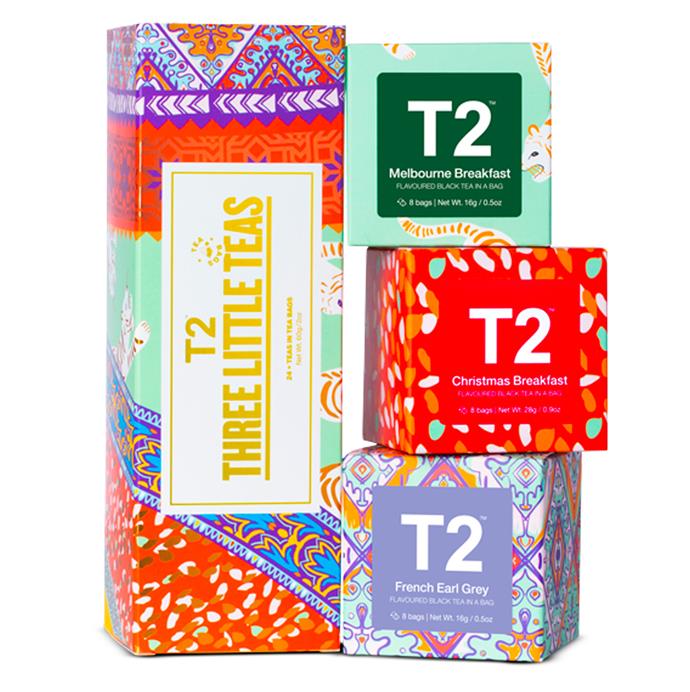 'Three Little Teas', $20 at [T2](https://www.t2tea.com/en/au/gifts/tea-packs/three-little-teas-T145AK612.html|target="_blank"|rel="nofollow").