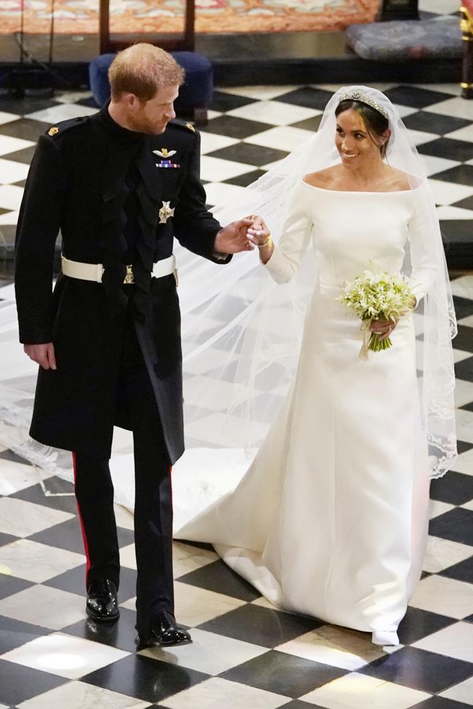 ***Wearing a British designer for your wedding***
<br><br>
Back in 2018, Meghan Markle's choice of wedding gown left many confused. But aside from the design, Meghan is believed to be the first modern British bride to wear a wedding gown from a non-British house. And while the gown's designer—Clare Waight Keller—is from the U.K., Givenchy is decidedly French. Foreign designers aren't banned—they just should be kept to a minimal level.