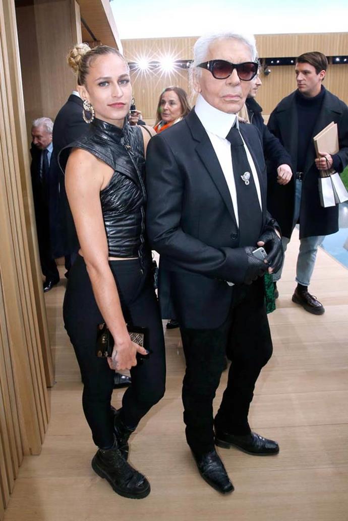**Alice Dellal** <br><br>
Beginning her work with Lagerfeld in 2011, Dellal became the first face of Chanel's 'Boy' handbag, which has since become one of the house's most iconic accessories.