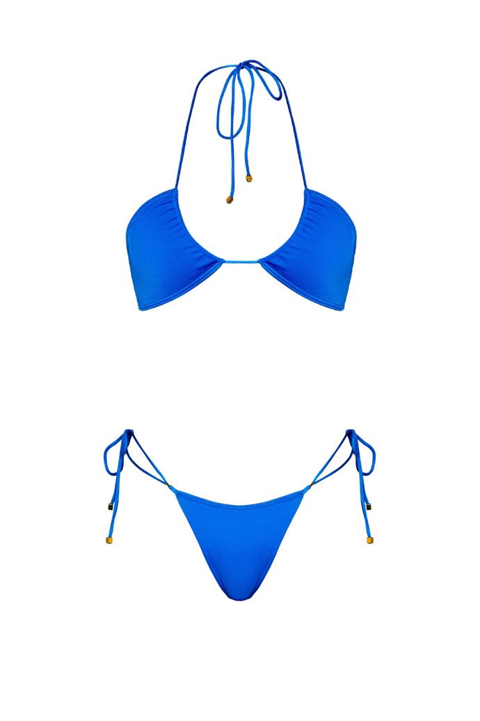 ['Xena Sirius' Halter Bikini Top](https://www.sommerswim.com.au/products/xena-sirius-halter-style-bikini-top-2?_pos=1&_sid=53e908c4f&_ss=r|target="_blank"|rel="nofollow"), $89, and ['Dulce Sirius' Tie Side Bikini Bottoms](https://www.sommerswim.com.au/products/dulce-sirius-brazilian-cut-bikini-bottoms?_pos=4&_sid=995a30017&_ss=r|target="_blank"|rel="nofollow"), Now $59 (Was $79) from Sommer Swim