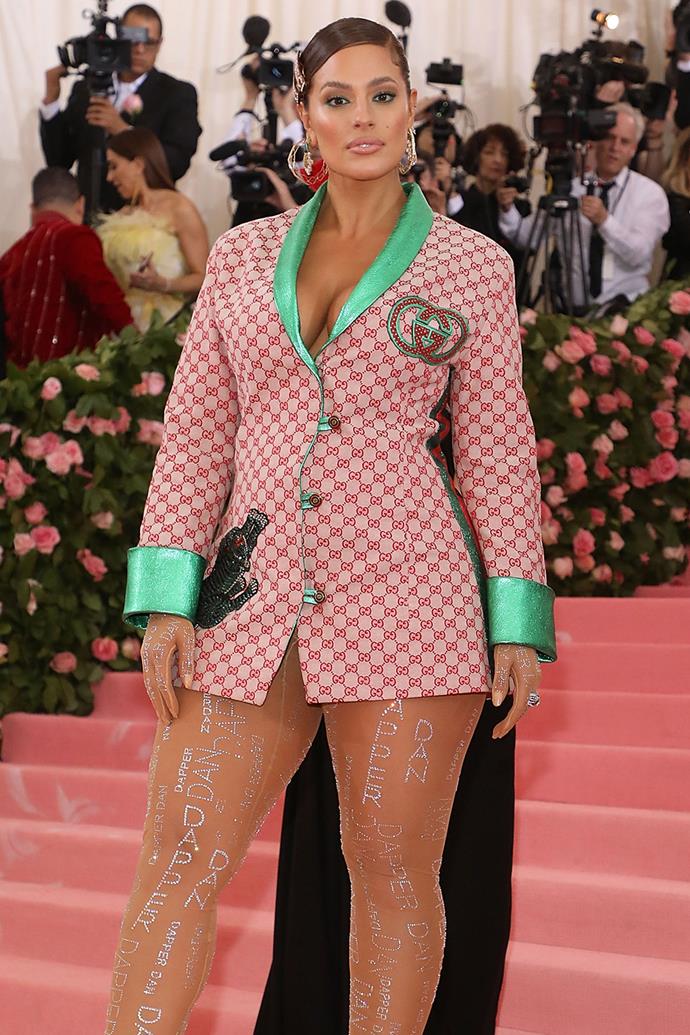 **Ashley Graham**
<br><br>
While Graham looked stunning in custom Dior on the 2019 Met Gala red carpet, it seems that the model has missed the event in the past because no designer wanted to dress her. In an interview with [*The Cut*](https://www.thecut.com/2017/08/ashley-graham-supermodel.html?utm_source=nym_press|target="_blank"|rel="nofollow"), Graham revealed that without anyone wanting to dress her, she was put "on hold" for the event. "I couldn't get a designer to dress me," she said. "You can't just show up in jeans and a T-shirt."