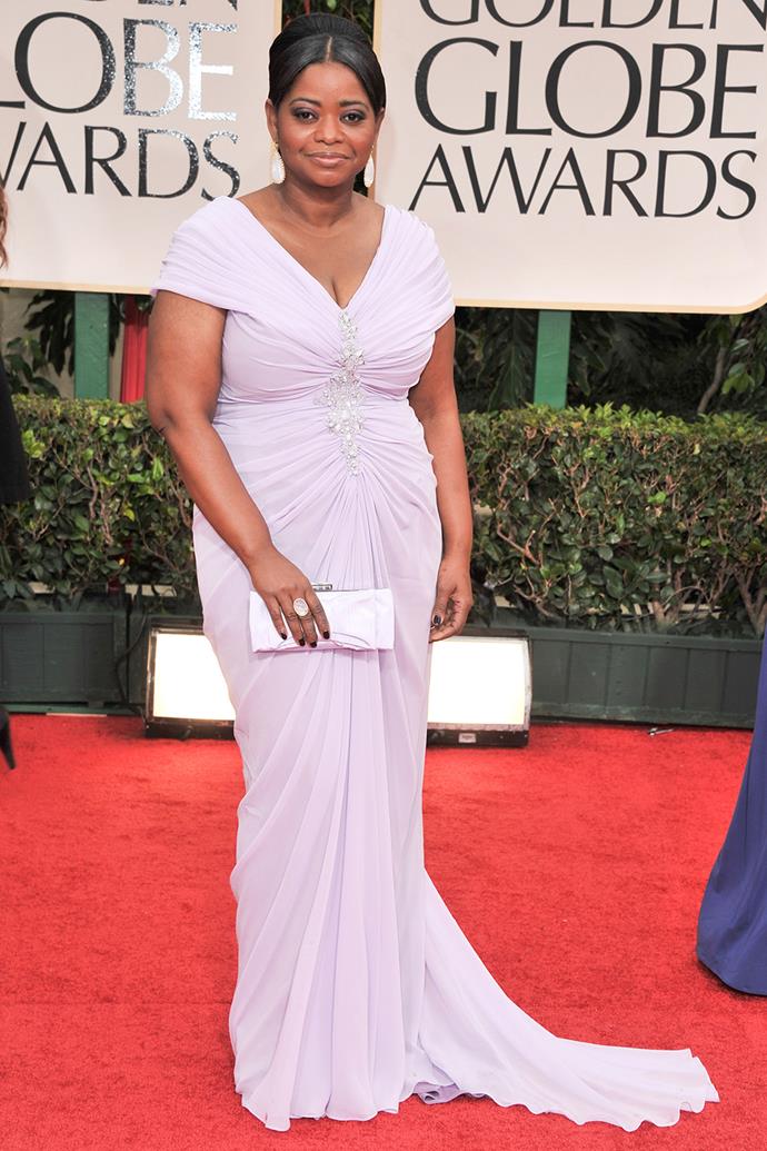 **Octavia Spencer**
<br><br>
In another event involving a 2012 awards show, Octavia Spencer also had trouble finding a designer to dress her for that year's Golden Globes Awards, despite being a nominee— and eventual winner— on the night.
<br><br>
"I'm just a short, chubby girl," the actress told reporters at the Palm Springs Festival, according to *[People](https://www.elle.com/fashion/g32643393/celebrities-on-designers-refusing-dres1/the%20Palm%20Springs%20International%20Film%20Festival|target="_blank"|rel="nofollow")*. "It's hard for me to find a dress to wear to something like this. It's a lot of pressure, I'll tell you. No designers are coming to me."
<br><br>
She did end up wearing a lilac Tadashi Shoji gown, and later made light of the situation, joking: "Maybe I should have sworn off peanut butter last year instead of this year."