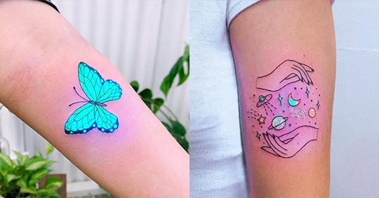Black light tattoos nude women Glow In The Dark Tattoo Trend A 2021 Must Have For Indecisive Ink Lovers Elle Australia