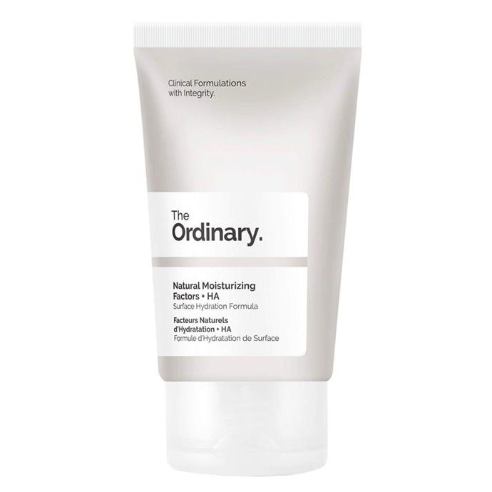 **Natural Moisturising Factors by The Ordinary** <br><br>
Considering its lightweight qualities, this product works just as well for those with oily skin as it does for those with dry skin, but its formula is just as effective (and as consistently hydrating). <br><br>
*$12.90 for 100mL, available at [ADOREBEAUTY](https://fave.co/2RARolD|target="_blank"|rel="nofollow")*