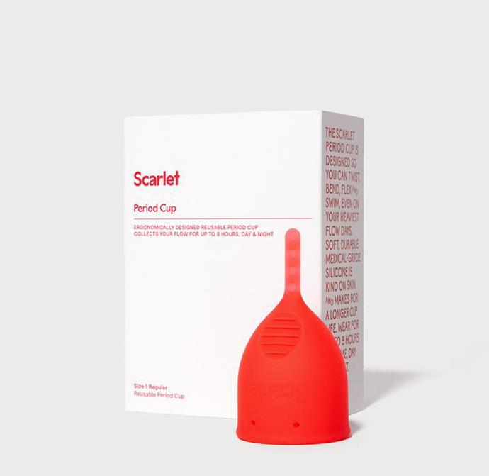 **Make Your Period More Sustainable With A Menstrual Cup**<br><br>

We've discussed at length the many excellent and more sustainable period options are on the market. From period underwear to [menstrual cups](https://www.elle.com.au/health-fitness/menstrual-cup-australia-25312|target="_blank"), to plastic-free and organic pads and tampons there's likely an option to suit whatever your period-preferences are. <br><br>

A current favourite option? The period cup from Australian brand Scarlet, it's slightly firmer medical grade silicone and ultra soft and flexible stem mean it will last even longer than some other cups available, whilst keeping you perfectly comfortable. The addition of textured indents mean removing the cup is always a breeze, and we imagine this red colour will age better than some translucent cup options.<br><br>

*The Scarlet Period Cup, $45 from [Scarlet](https://scarletperiod.com/products/the-scarlet-period-cup?variant=31647188221987&currency=AUD|target="_blank"|rel="nofollow").*