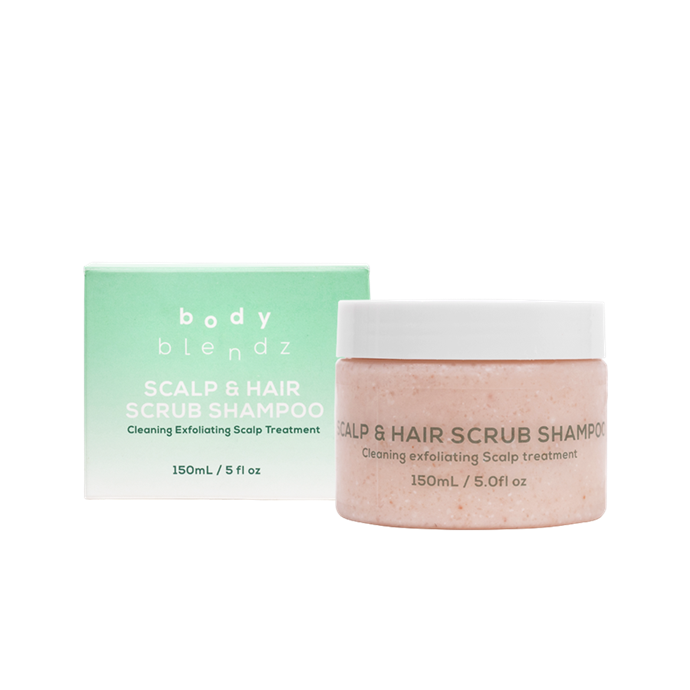 Scalp & Hair Scrub Shampoo, $31.99 at [Body Blendz](https://go.linkby.com/DSTQJFQW/collections/hair/products/scalp-hair-scrub-shampoo|target="_blank"|rel="nofollow") 