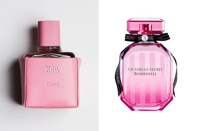 **Zara Orchid EDP and Victoria's Secret Bombshell**
<br><br>
A pair of fresh fragrances, Zara's Orchid and Victoria's Secret Bombshell are an unlikely, yet perfect, pair. With notes of bergamot, orchid and vanilla, Zara's offering is both feminine and luminous. And as for Victoria's Secret, notes feature passionfruit, tangerine and grapefruit, paired with middle notes of peony, jasmine, Lily of the Valley and vanilla orchid.
<br><br>
*Shop the perfume [here](https://www.zara.com/au/en/zara-orchid-100-ml-p20120055.html?v1=116667732|target="_blank"|rel="nofollow").*