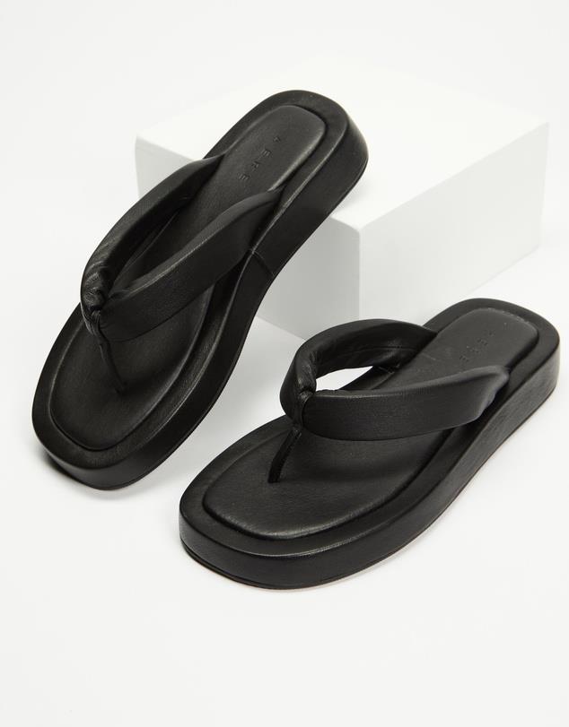 Padded Leather Strap Thongs, $130; at [THE ICONIC](https://www.theiconic.com.au/padded-leather-strap-thongs-1279282.html|target="_blank"|rel="nofollow")