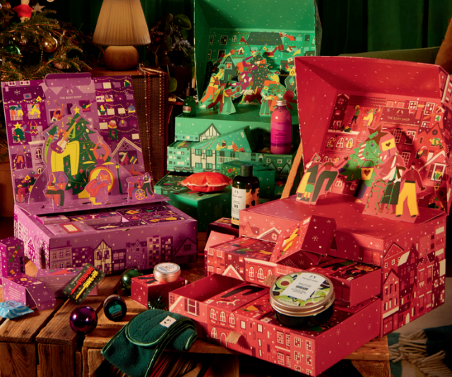 **Share The Joy Advent Calendar, from $100 from [The Body Shop](https://www.thebodyshop.com/en-au/tips-and-advice/advent-calendars/e/e00141|target="_blank")**  <br><br> 
The Body Shop has curated not one but three beauty calendars according to size and budget, all stockpiled with your favourite body butters, masks and bath essentials.
