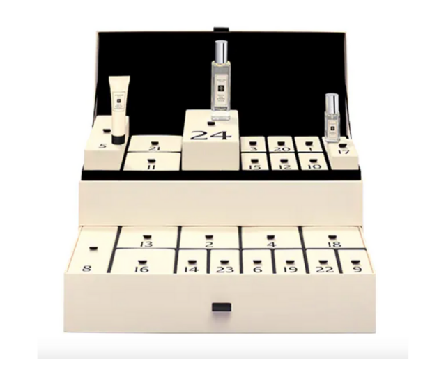 **Jo Malone London Advent Calendar, $689 from [MYER](https://www.myer.com.au/p/jo-malone-london-advent-calendar-848302120-1|target="_blank")** <br><br>
Jo Malone London is the epitome of bespoke luxury when it comes to fragrance, and their advent calendar is no exception to the standard they've set. The calendar includes 24 miniatures of the brand's festive favourites as well as 30ml Cologne.