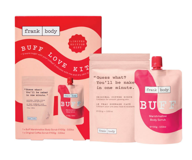 Frank Body Buff Love Kit, $19.99 from [MECCA](https://www.mecca.com.au/frank-body/buff-love-kit/I-052497.html|target="_blank")