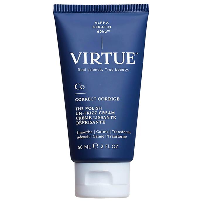 **The Polish Un-frizz Cream by Virtue Labs**
<br><br>
Working to condition and smooth hair—no matter if its wet or dry—Virtue Lab's Un-Frizz cream does exactly that and more. Complete with its patented Alpha Keratin 60ku protein, it works to bind directly to the hair to fill and smooth cracks along the cuticle, meaning that present day and future strands are well-nourished and kept calm.
<br><br>
*The Polish Un-frizz Cream by Virtue Labs, $56 at [Sephora](https://www.sephora.com.au/products/virtue-labs-the-polish-un-frizz-cream/v/120ml|target="_blank"|rel="nofollow").*