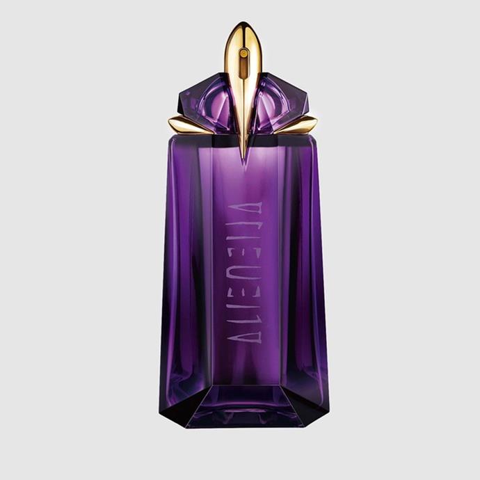 **Alien EDP by Mugler, $215 (now $172) at [The Iconic](https://www.theiconic.com.au/alien-edp-90ml-refillable-1300421.html|target="_blank"|rel="nofollow").**
<br><br>
A floral, woody, amber creation originating from the bold excessiveness of two powerful notes (cashmeran and amber) brightened by a sun flower (sambac jasmine). The fragrance bottle emulates a gem, concealing the secret of Alien.