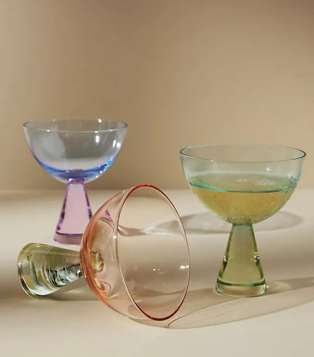 Ramona Coupe Glasses Set of 4, $56 from [Anthropologie](https://www.anthropologie.com/shop/ramona-coupe-glasses-set-of-4?category=kitchen-glassware&color=046&type=STANDARD&size=S%2F4%20coupe&quantity=1|target="_blank") 
