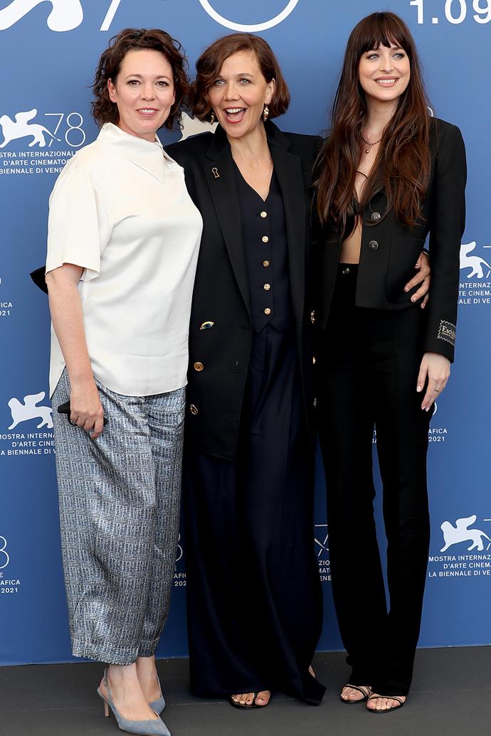 Olivia Colman, Maggie Gyllenhaal and Dakota Johnson.