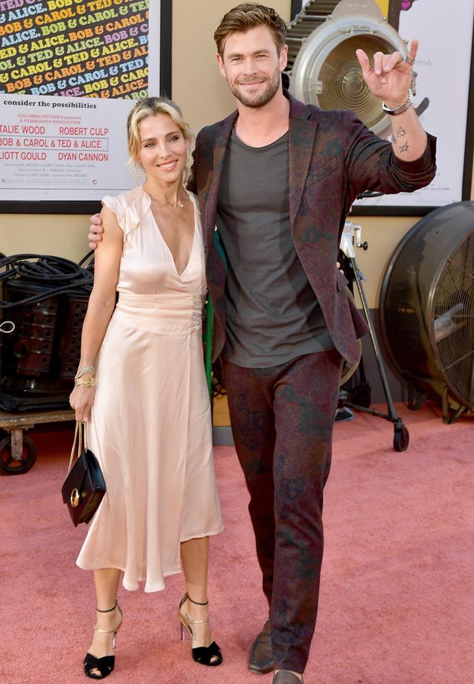 **Chris Hemsworth & Elsa Pataky**
<br><br>
To play the role of the all powerful Thor, one would have to have an, erm, *presence* per se. Chris Hemsworth managed it quite easily with his height alone at 6'3". His long time wife Elsa however doesn't need any amount of length to make an impression—she's an entire foot less than Chris at 5'3".