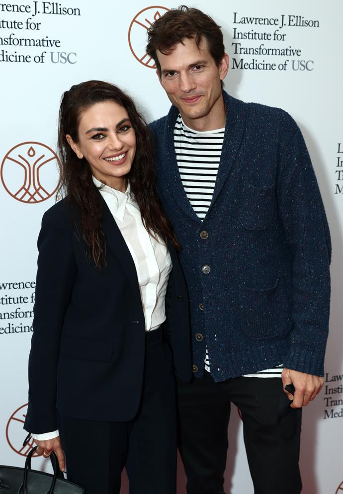 **Ashton Kutcher & Mila Kunis**
<br><br>
While both Mila Kunis and Ashton Kutcher were pretty young when they filmed *That 70s Show*, their height difference has always been noticeable. After they got together IRL, we simply loved them more for it—Ashton's 6'2" height towers above Mila's 5'4".
