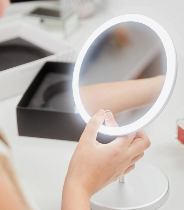 [CurrentBody Skin LED Illuminating Mirror](https://www.currentbody.com.au/products/currentbody-skin-led-illuminating-mirror|target="_blank"), $90 from Current Body <br><br>
Perfect for those short on space, what this mirror lacks in size it makes up for in lighting thanks to 70 LED lights with three setting modes and an additional magnifying mirror on the back.