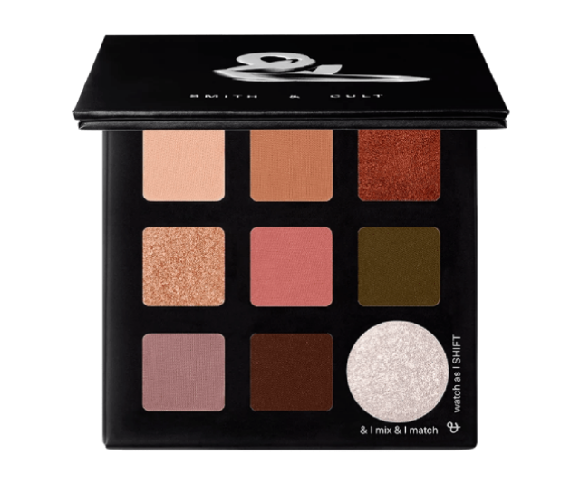 **SOMBRA SHIFT Matte & Metallic Eyeshadow Palette in Dusk Blaze by Smith & Cult ** 
<br><br>
This collection of nine shades contains just the right amount of matte and glittery terracotta hues to make the eyes really *pop*. It also features a shifting shade perfect for layering. <br><br>
*$43, available at [Adore Beauty.](https://www.adorebeauty.com.au/smith-cult/smith-cult-sombra-shift-matte-metallic-eyeshadow-palette-dusk-blaze.html|target="_blank")*