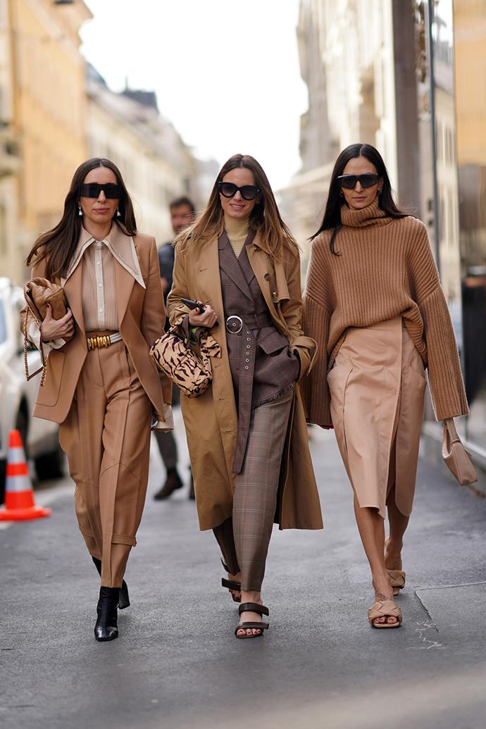 ***Out: Neutral Notes***
<br><br>
Off the back of dopamine dressing, [neutrals](https://www.elle.com.au/fashion/matching-knit-set-23306|target="_blank") have had their time in the sun, and now, are in need of retirement. Yes, neutrals are convenient, easy and aesthetically satisfying, but it's now become rather stale too. In a post-lockdown world, our spirits are lifted and that should be reflected in our wardrobes.