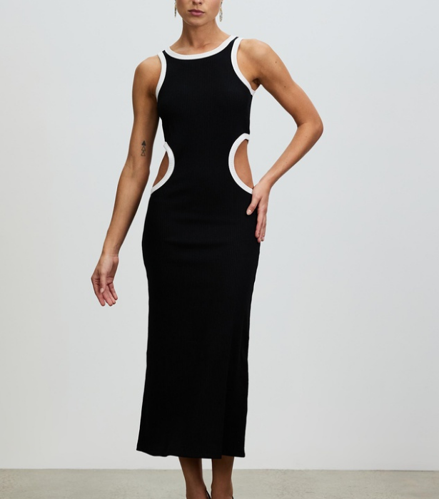 Ena Pelly Billie Racer Rib Dress, $149 at [THE ICONIC](https://www.theiconic.com.au/billie-racer-rib-dress-1464268.html
|target="_blank") 
