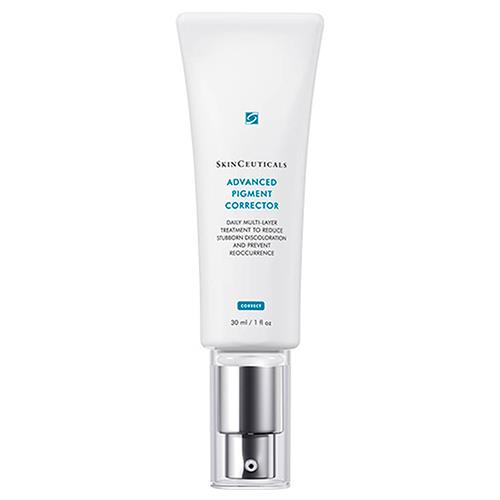 **Advanced Pigment Corrector by SkinCeuticals**
<br><br>
Working to treat stubborn skin discolouration, SkinCeuticals' offering does exactly what it's promises—it corrects pigment. But be careful, unlike others on the market, the formula is rather potent since it exfoliates pigmentation and blocks melanin production at the basal layer. And of course, continued use will prevent future reoccurrence.
<br><br>
*Advanced Pigment Corrector by SkinCeuticals, $148 at [Adore Beauty](https://www.adorebeauty.com.au/skinceuticals/skinceuticals-advanced-pigment-corrector.html|target="_blank"|rel="nofollow").*