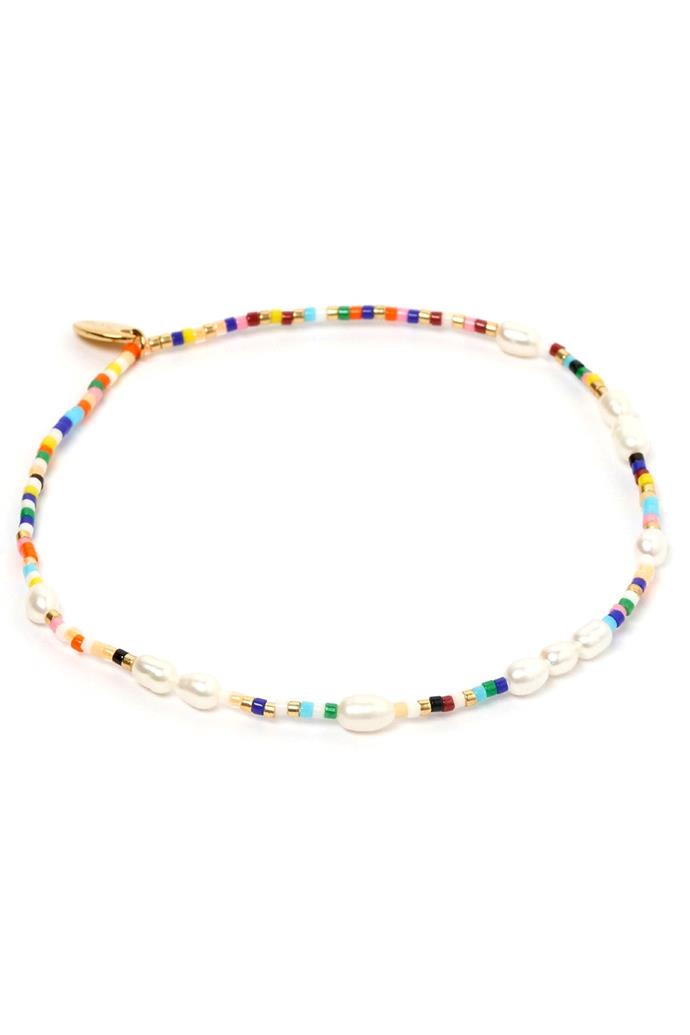 **Priscilla Pearl And Beaded Anklet**, $40 at [Arms Of Eve](https://armsofeve.com/collections/anklet/products/priscilla-pearl-and-beaded-anklet|target="_blank"|rel="nofollow")