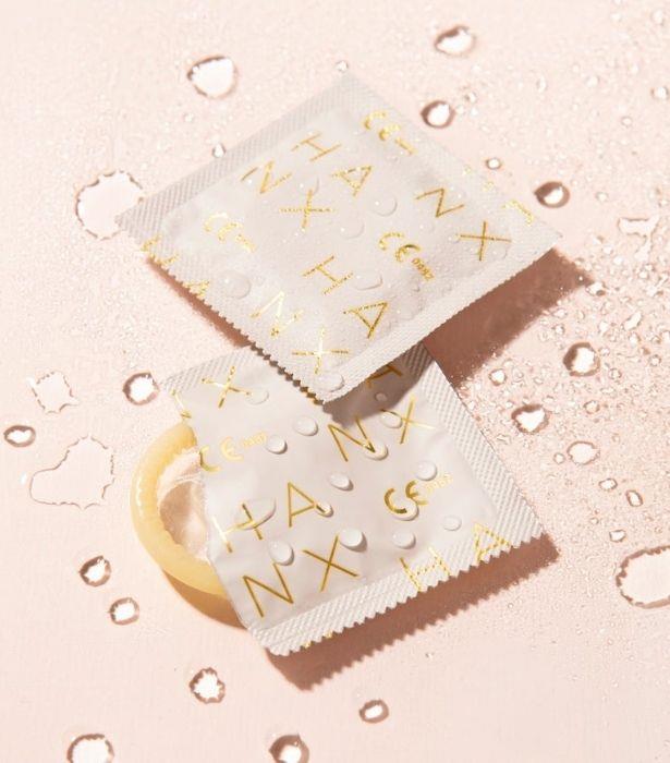 [**HANX**](https://www.boots.com/hanx-ultra-thin-vegan-condoms-10pack-10269400|target="_blank")
<br><br>
If luxe is more your aesthetic, then [HANX](https://www.boots.com/hanx-ultra-thin-vegan-condoms-10pack-10269400|target="_blank") will be right up your alley. 
<br><br>
Every pack features a clean and minimal design-plus, each condom has a drop of silky soft lubricant for less friction, and more fun.
<br><br>
Created by besties Farah Kabir and Dr. Sarah Welsh who found themselves a bit taken back by the bombardment of masculine-skewed messaging from existing condom brands on the market.  
<br><br>
Ultra thin, vegan, and made from 100% Fair Rubber latex. 
<br><br>
[HANX Vegan Condoms](https://www.boots.com/hanx-ultra-thin-vegan-condoms-10pack-10269400|target="_blank"), approx. $9.39 AUD at Boots.