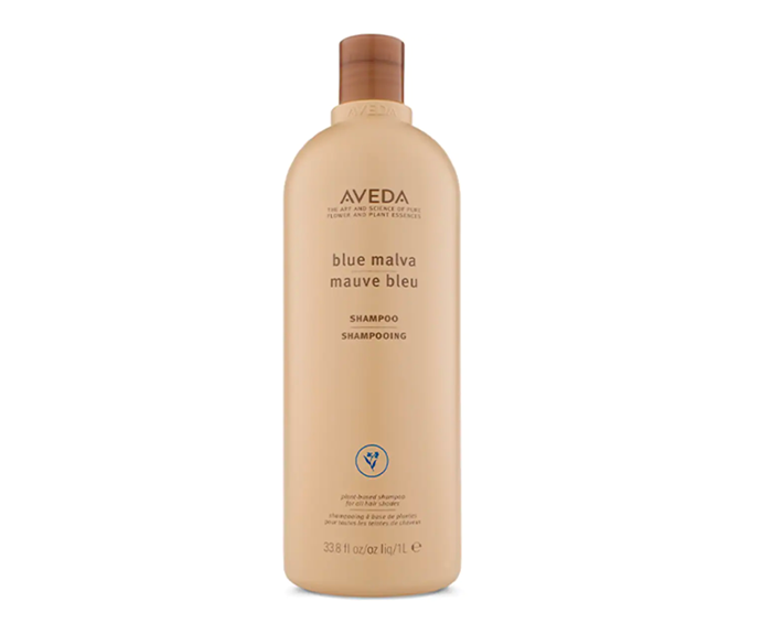 **Blue Malva Shampoo, $76 at [Aveda](https://www.aveda.com.au/product/5311/16646/hair-care/shampoo/blue-malva-shampoo#/shade/1_litre-without_pump|target="_blank"|rel="nofollow")**  
<br>
Although the product's name does say 'blue', this is indeed a purple shampoo, and a great one at that. Wash brassy tones away (and refresh volume levels as well as your blonde) with a non-drying, naturally-derived formula which includes the added bonus of a ylang ylang and eucalyptus aroma.