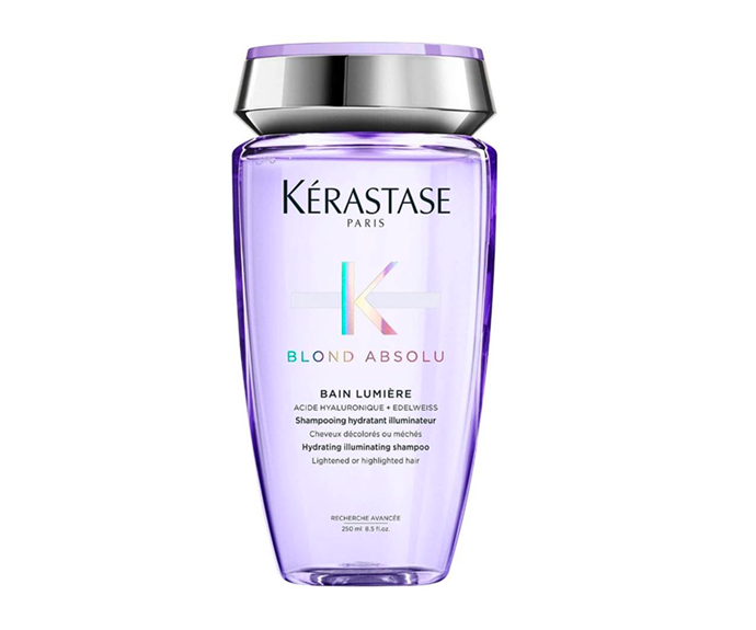 **Blond Absolu Bain Lumiere by Kérastase, $46 at [Oz Hair & Beauty](https://www.ozhairandbeauty.com/products/kerastase-blond-absolu-bain-lumiere-250ml|target="_blank"|rel="nofollow")**  
<br>
With a focus on hydration, this daily shampoo boasts hyaluronic acid to keep your strands looking and feeling luminous. It also smooths irregularities in the hair strands to improve hair health and texture, while removing those pesky brassy tones most blondes like to avoid.