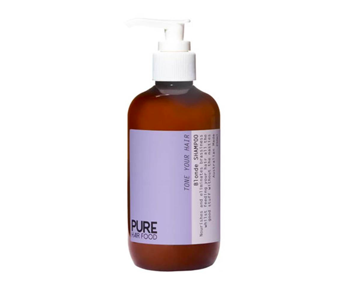 **Tone Your Hair Blonde Shampoo by Pure Hair Food, $29.95 at [Salon Shop Online](https://www.salonshoponline.com.au/products/pure-hair-food-tone-your-hair-shampoo|target="_blank")**
<br><br>
This clarifying shampoo is a good choice for the eco-conscious blonde. All Pure Hair Food products are free from nasties, including sulfates and harsh detergents. Plus, it does a stand-up job of keeping cool blondes actually *looking* cool.