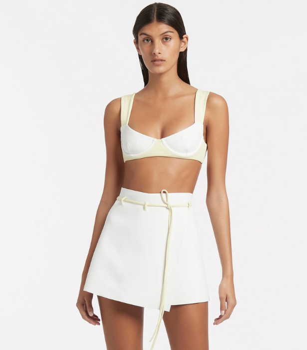 Oli Mini Skirt, $350 at [SIR](https://sirthelabel.com/products/oli-mini-skirt|target="_blank")