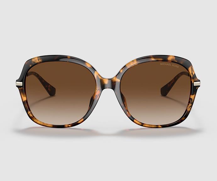Channel your free-spirited 70s self in the Michael Kors MK2149U Geneva sunglasses in Dark Tortoise, $167, from Sunglass Hut.