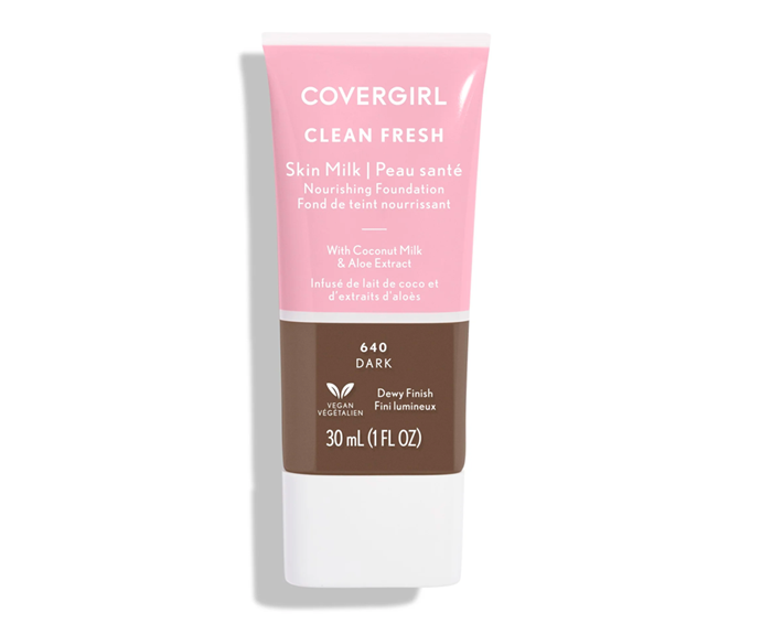 **Clean Fresh Skin Milk by Covergirl, $16.49 at [Chemist Warehouse](https://www.chemistwarehouse.com.au/buy/104389/covergirl-clean-fresh-skin-milk-vegan-foundation-dark-640-online-only|target="_blank"|rel="nofollow")**<br></br>
Another foundation that favours ingredients that make your skin feel as good below the surface as it looks on top, it's a lightweight liquid loaded with nourishing coconut milk. Think of it as a milky moisture boost that also happens to leave skin looking luminous and effortlessly even.
