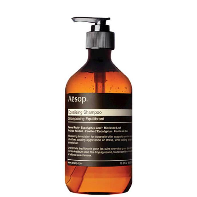 **Aesop Equalising Shampoo, $55 at [Aesop](https://www.aesop.com/au/p/hair/hair-cleanse/equalising-shampoo/|target="_blank")**<br><br>

Formulated with a combination of astringent botanicals that help remove excess oil without irritating the scalp, this aromatic shampoo is ideal for those who prefer natural ingredients and fresh scents.
