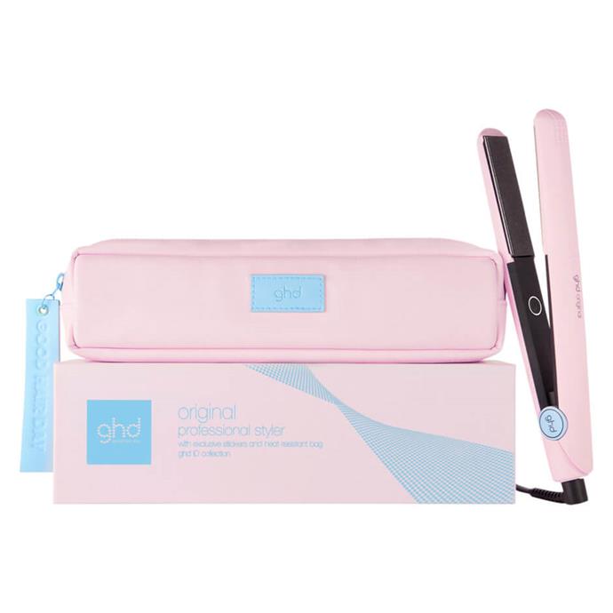 If mum's been using the same straightener she's had since 2008, its time for an upgrade—and there's no better option than ghd's new limited edition pastel range. The limited edition professional styler has all the latest features—30-second heat-up time, 185 degree styling temp and smoothing ceramic plates for a glossy finish—and comes in three cute colours (pink, blue or purple). <br><br> 
ghd Original in Limited Edition Soft Pink, $250 at [ghd](https://www.ghdhair.com/au/limited-edition-collections/ghd-original-soft-pink-straightener-p-584|target="_blank")