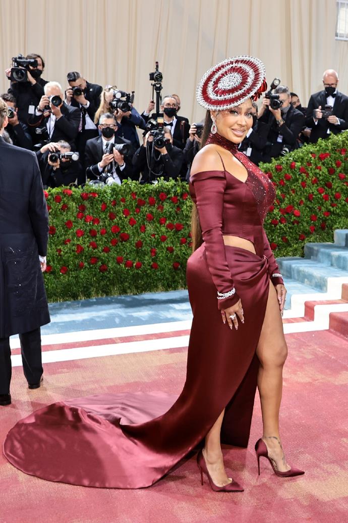 LaLa Anthony at the 2022 Met Gala wearing LaQuan Smith.