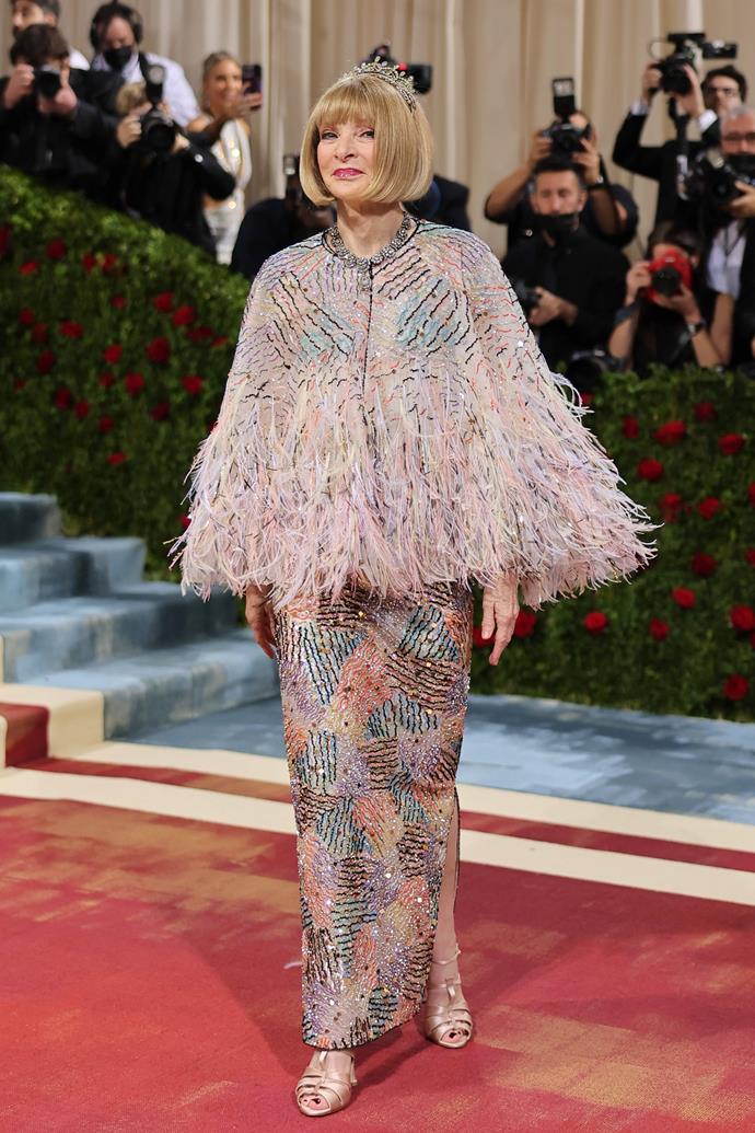 Anna Wintour at the 2022 Met Gala wearing Chanel.
