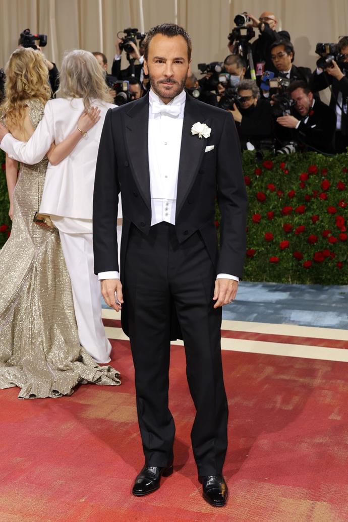 Tom Ford at the 2022 Met Gala wearing Tom Ford.