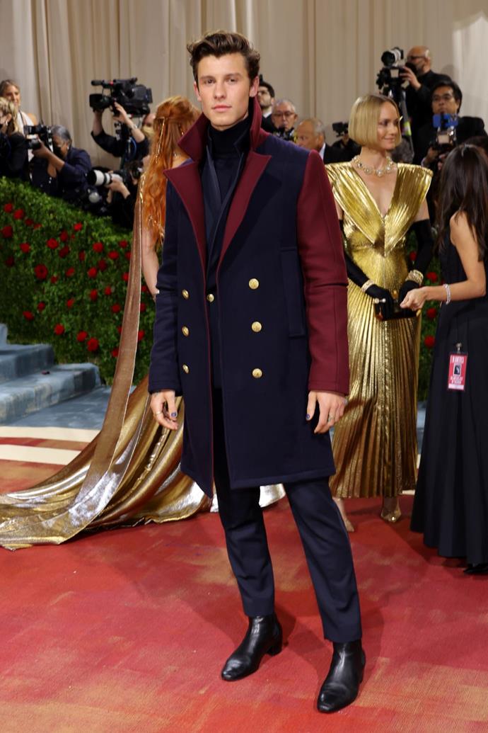 Shawn Mendes at the 2022 Met Gala wearing Tommy Hilfiger.