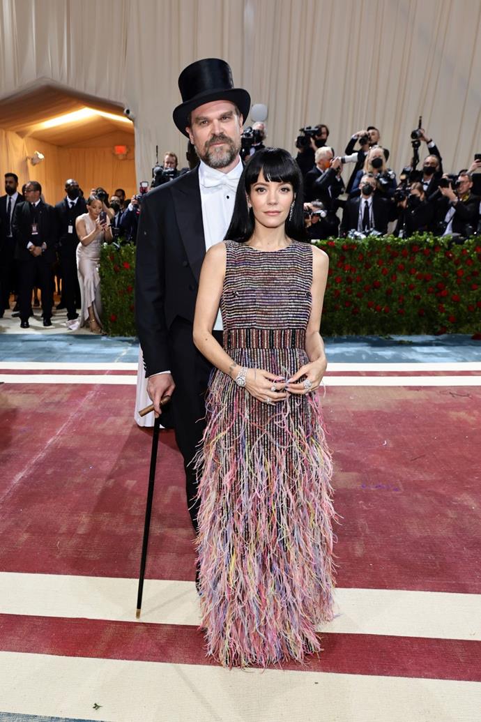 David Harbour and Lily Allen at the 2022 Met Gala.