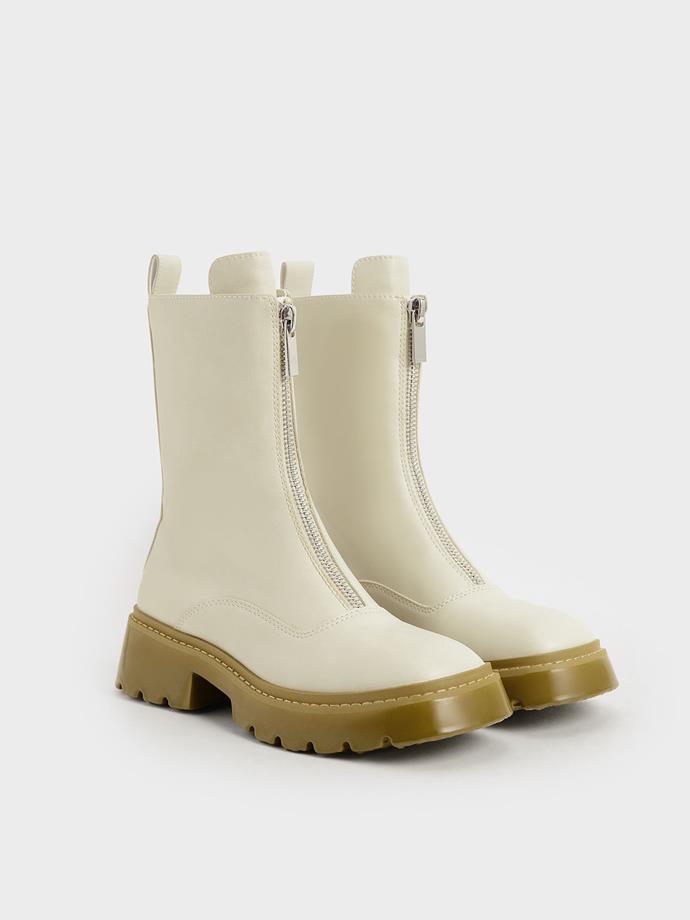 Billie Front-Zip Ankle Boots​ in Chalk, $159 at [Charles & Keith](https://www.charleskeith.com/au/shoes/CK1-90920097_CHALK.html|target="_blank"|rel="nofollow") 
