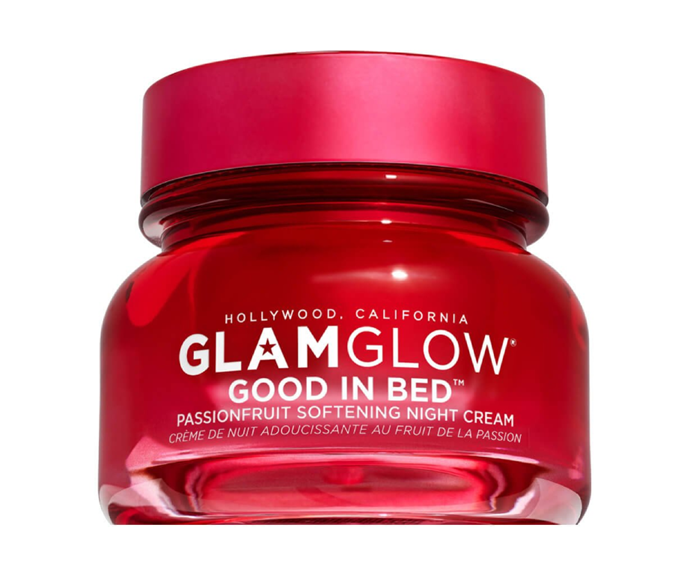 **Good In Bed™ Passionfruit Softening Night Cream by GlamGlow, $77 at [MECCA](https://www.mecca.com.au/glamglow/good-in-bed-passionfruit-softening-night-cream/I-036415.html|target="_blank"|rel="nofollow")**<br></br>
If 'juicy' is the A.M. result you're after, swipe on a coating of this skin-smoothing cream. It pairs two acids (refreshing glycolic and hydrating hyaluronic) plus strengthening/sweet-smelling passionfruit oil to help you swap thirsty, uneven skin (tone *and* texture wise) for the silky, bright, hydrated kind.