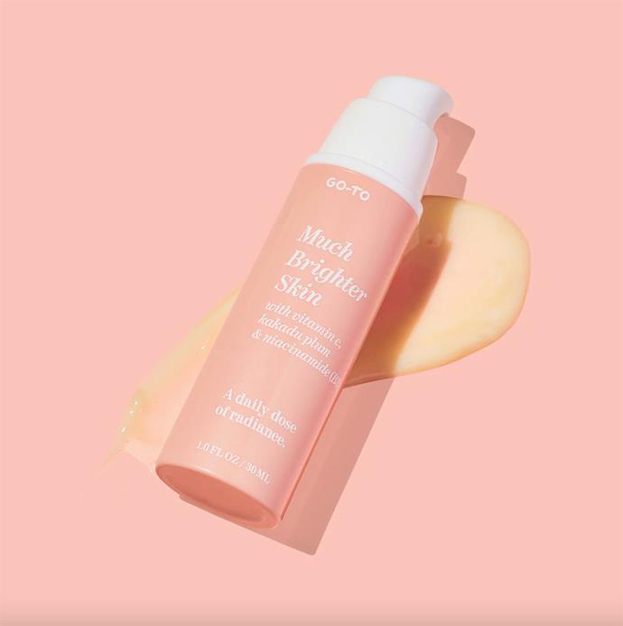 Go-To Skincare Much Brighter Skin Brightening Vitamin C Serum, 30mL, $59 from [Go-To](https://gotoskincare.com/products/much-brighter-skin|target="_blank"|rel="nofollow").


