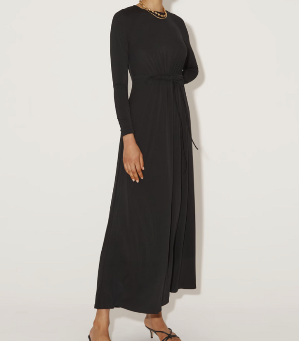 Tinsley Dress, $269 at [Hansen & Gretel](https://hansenandgretel.com/shop/clothing/dresses/tinsley-dress-black/|target="_blank"|rel="nofollow") 
