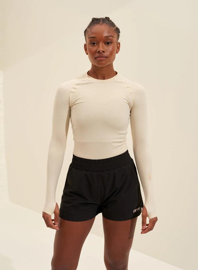 Oat Seamless Long Sleeve, $90 from [Amin](https://www.aimn.com.au/products/oat-white-soft-seamless-long-sleeve|target="_blank"|rel="nofollow")